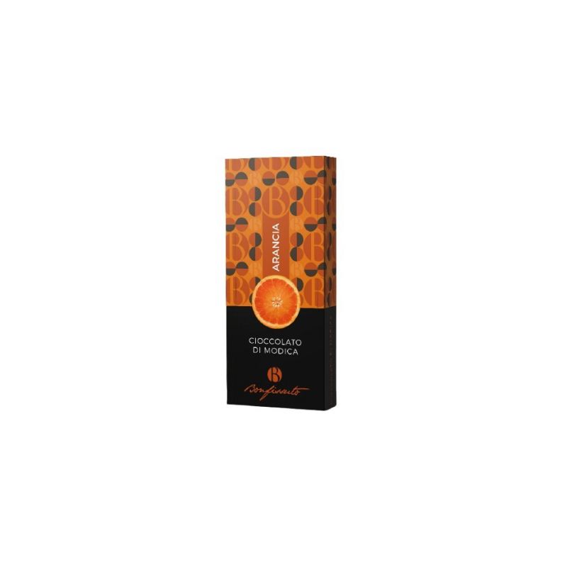 tavoletta di cioccolato di modica igp all'arancia, 75 g