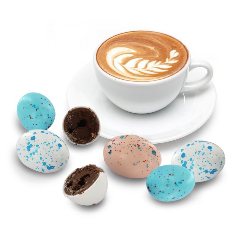 ovetti di cioccolato confettati con ripieno di crema al cappuccino - 155 g