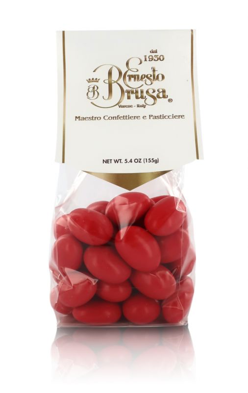 confetti con mandorla tostata ricoperta di cioccolato al latte, rossi - linea 