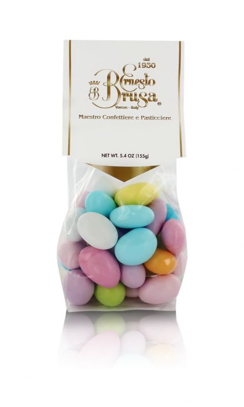 confetti con mandorla tostata ricoperta di cioccolato al latte, colori assortiti - linea 