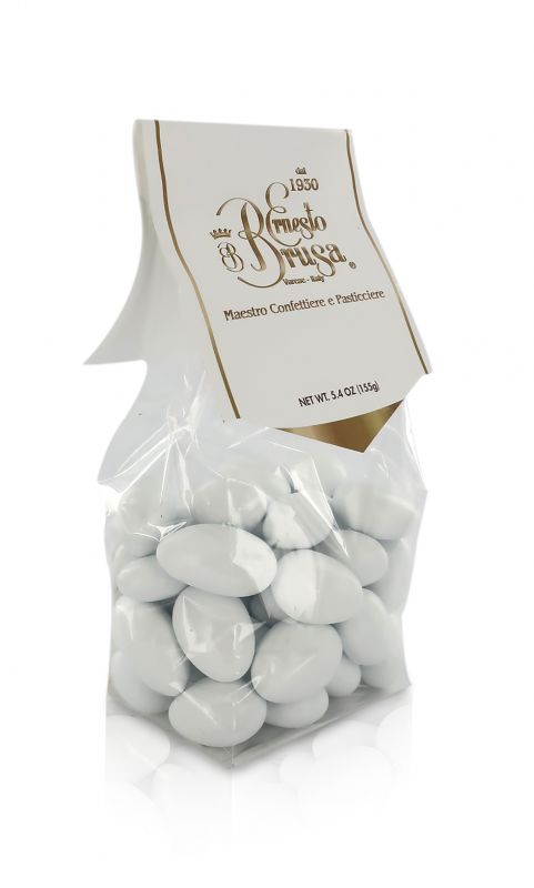 confetti con mandorla tostata ricoperta di cioccolato fondente, bianchi - linea 