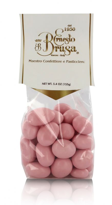 confetti con mandorla tostata ricoperta di cioccolato bianco al gusto pesca, rosa - linea 