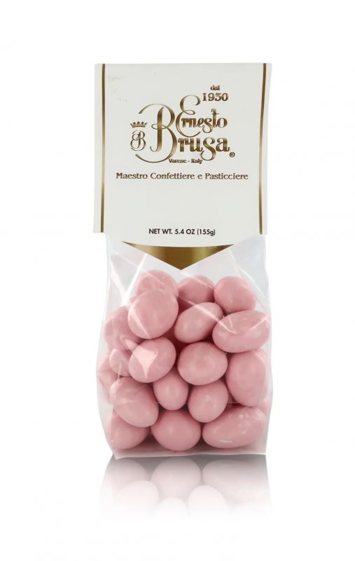 confetti con mandorla tostata ricoperta di cioccolato bianco al gusto pompelmo, rosa - linea 