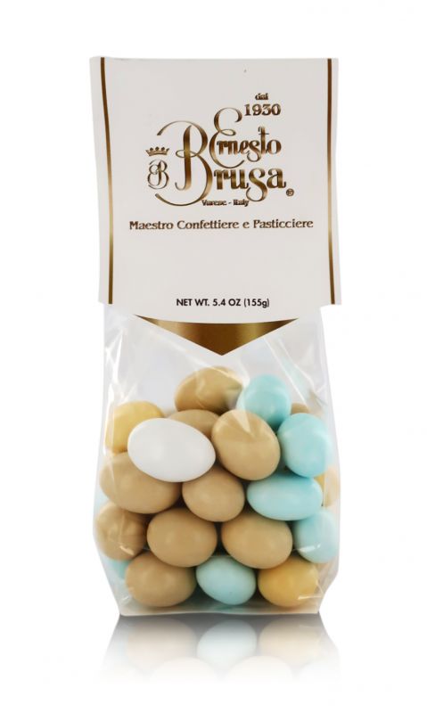 confetti con mandorla tostata ricoperta di cioccolato bianco ai gusti di bevande alcoliche assortite, colori vari - linea 