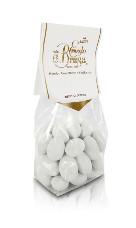 confetti con mandorla tostata ricoperta di cioccolato bianco al gusto limoncello, bianchi - linea 