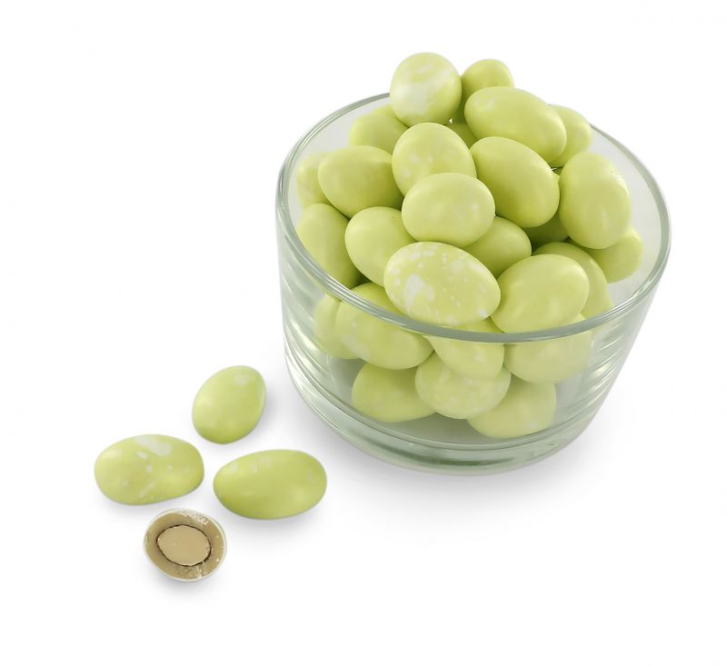 confetti con mandorla tostata ricoperta di cioccolato bianco al gusto gin - linea 