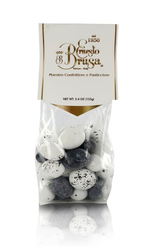 Confetti con mandorla tostata ricoperta di cioccolato fondente bianchi -  linea i classici 155 g Prodotti dei Monasteri