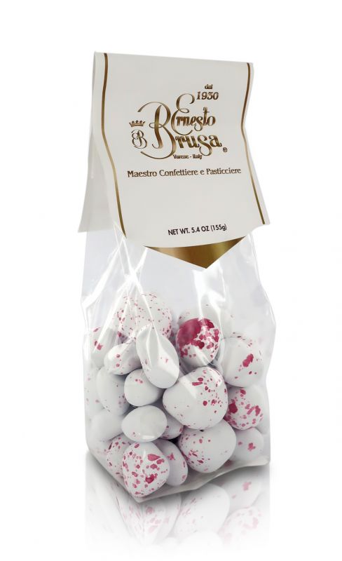 confetti con mirtillo rosso essicato ricoperto di cioccolato bianco e fondente, bianchi/rosa - linea 