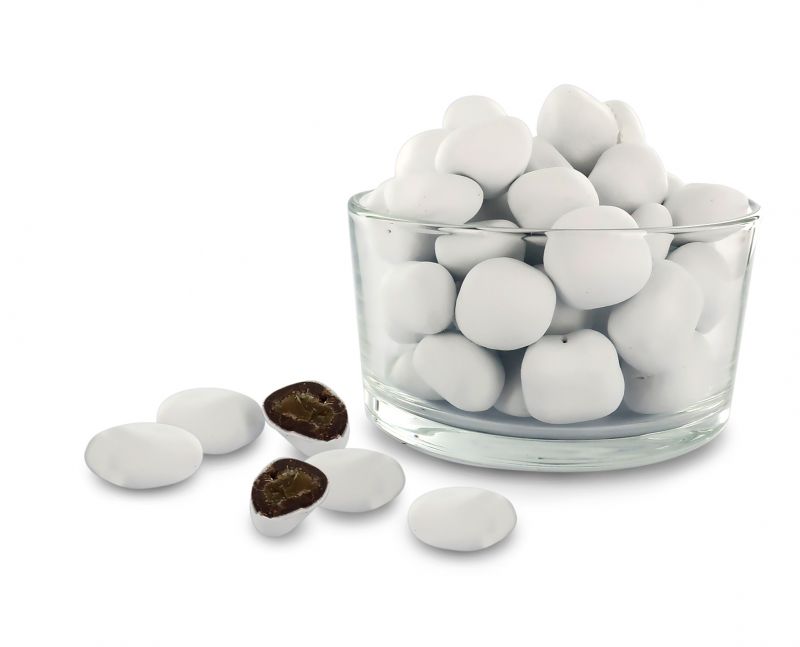 confetti con zenzero candito ricoperto di cioccolato fondente, bianchi - linea 