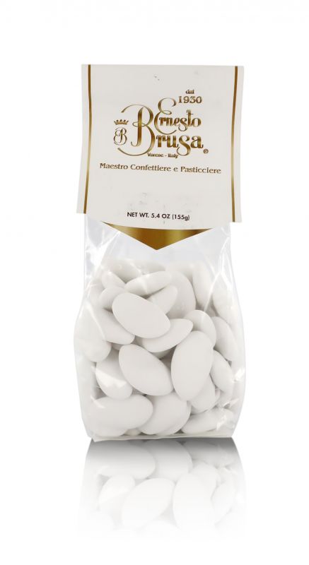 confetti classici con mandorla d'avola di calibro piccolo, bianchi - linea 