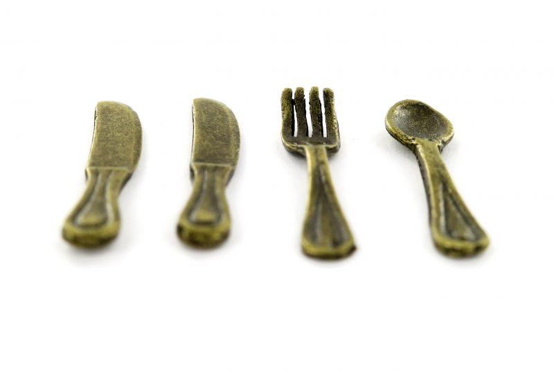 set 3 posate in metallo – bertoni presepe linea natale
