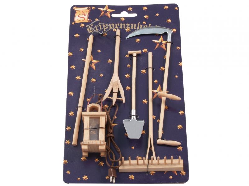 set attrezzi mietitore 6 pezzi – accessori per presepe bertoni linea natale