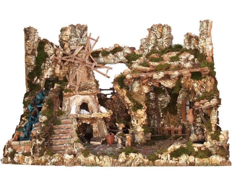 presepe gigante accessoriato senza personaggi – bertoni presepe linea natale