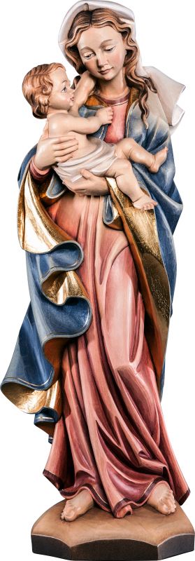 statua della madonna germania da 36 cm in legno dipinto a mano con colori a olio - demetz deur