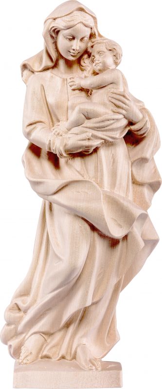 statua della madonna dei nomadi da 20 cm in legno naturale - demetz deur