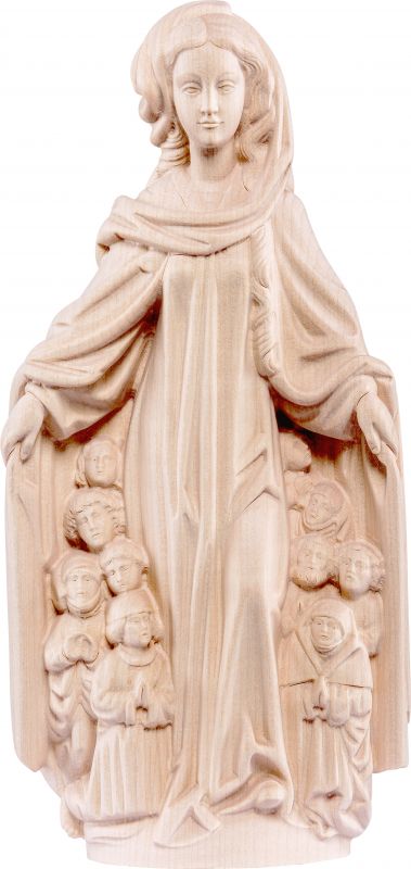 madonna della protezione - demetz - deur - statua in legno dipinta a mano. altezza pari a 130 cm.