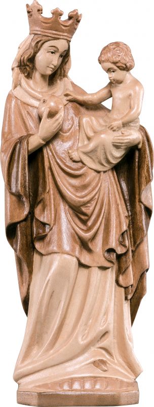 statua statua della madonna di bressanone - demetz - deur - statua in legno dipinta a mano. altezza pari a 70 cm.