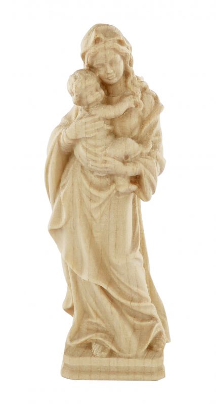 statua della madonna tirolese in legno naturale, linea da 10 cm - demetz deur