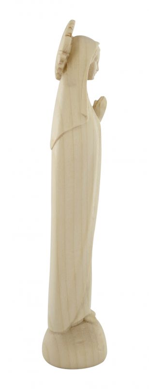 statua della madonna stilizzata, linea da 15 cm, in legno naturale - demetz deur