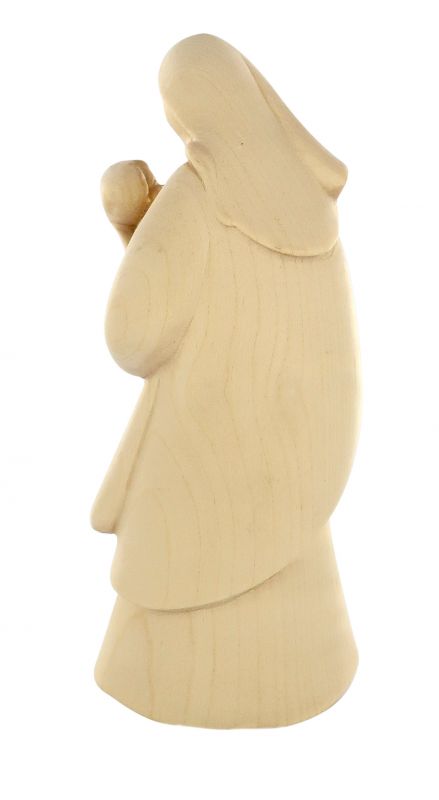statua della madonna madre della gioventù, linea da 15 cm, in legno naturale - demetz deur