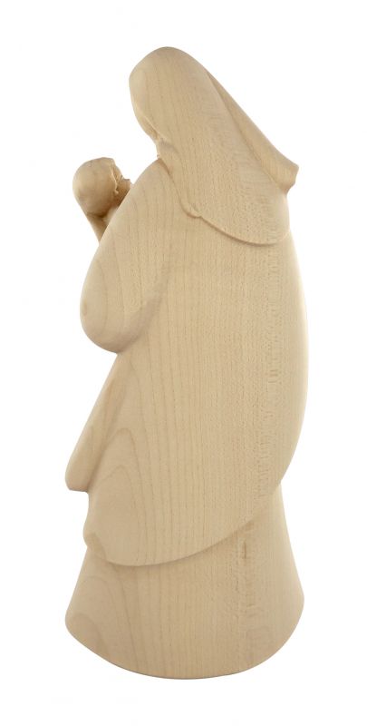 statua della madonna madre della gioventù, linea da 20 cm, in legno naturale - demetz deur