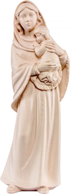 statua della madonna ferruzzi, linea da 20 cm, in legno naturale - demetz deur