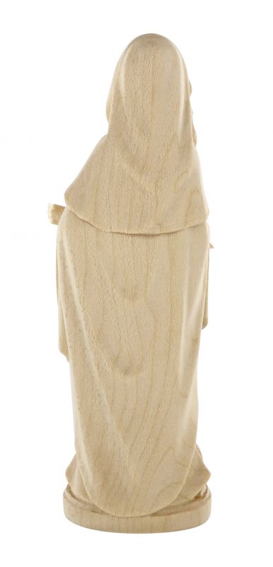 statua della madonna incinta in legno naturale, linea da 15 cm - demetz deur