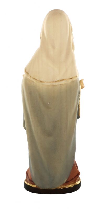 statua della madonna incinta in legno dipinto a mano, linea da 10 cm - demetz deur