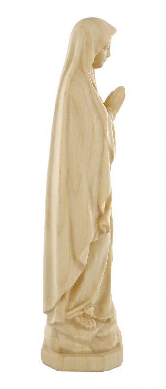 statua della madonna di lourdes in legno naturale, linea da 10 cm - demetz deur