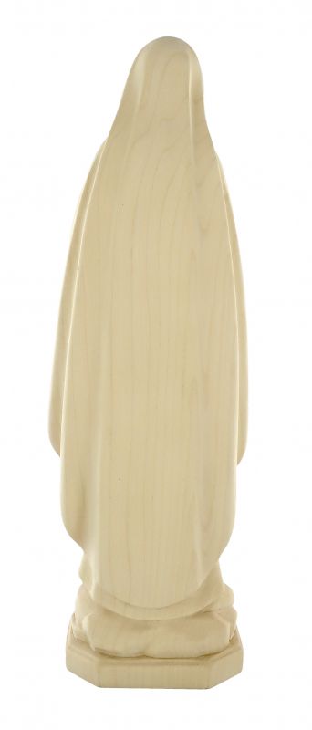 statua della madonna di lourdes in legno naturale, linea da 30 cm - demetz deur