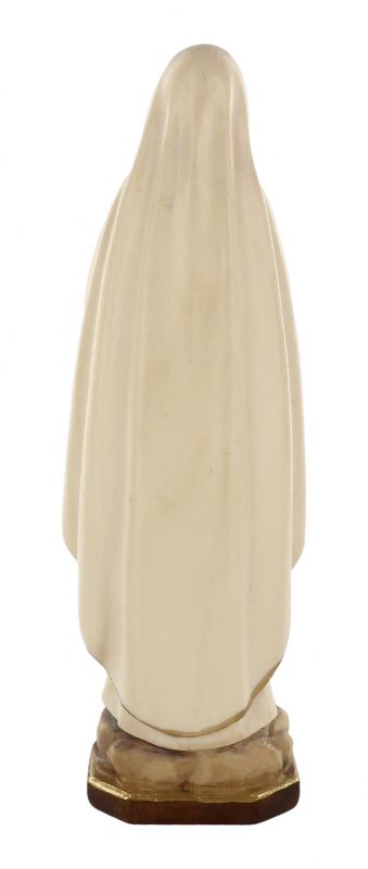 statua della madonna di lourdes in legno dipinto a mano, linea da 10 cm - demetz deur