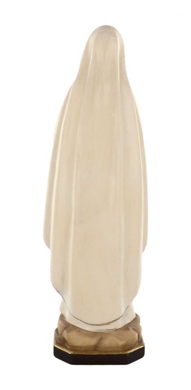 statua della madonna di lourdes in legno dipinto a mano, linea da 15 cm - demetz deur