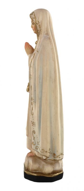 statua della madonna di fátima in legno dipinto a mano, linea da 10 cm - demetz deur