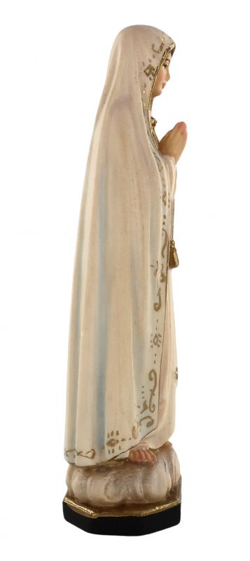statua della madonna di fátima in legno dipinto a mano, linea da 10 cm - demetz deur