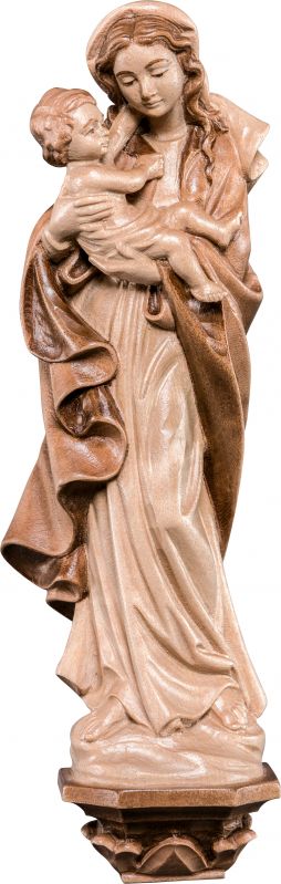madonna germania d'appendere - demetz - deur - statua in legno dipinta a mano. altezza pari a 30 cm.