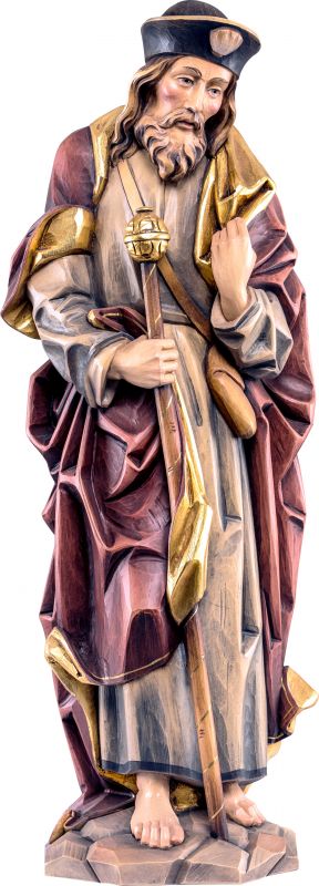 san giacobbe - demetz - deur - statua in legno dipinta a mano. altezza pari a 40 cm.