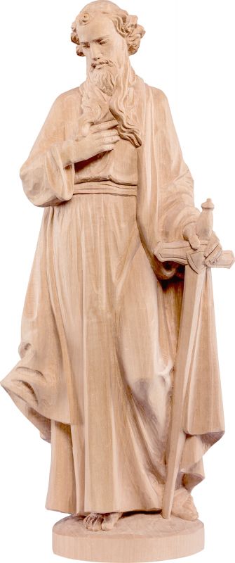 san paolo - demetz - deur - statua in legno dipinta a mano. altezza pari a 40 cm.