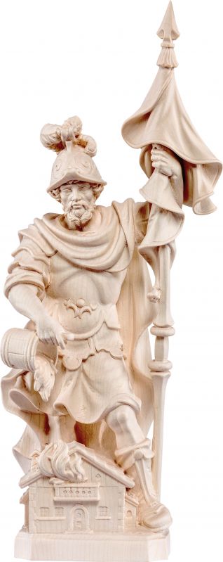 san floriano delle alpi - demetz - deur - statua in legno dipinta a mano. altezza pari a 21 cm.