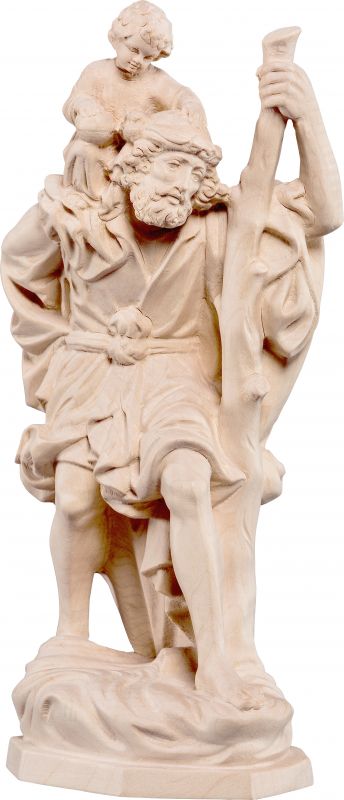 san cristoforo duomo di colonia - demetz - deur - statua in legno dipinta a mano. altezza pari a 25 cm.