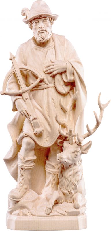 san umberto - demetz - deur - statua in legno naturale dipinta a mano. altezza pari a 20 cm.