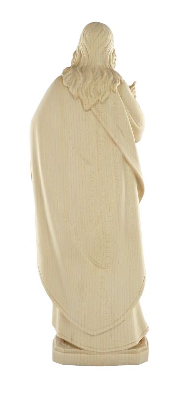 statua di gesù in stile classico, in legno naturale, linea da 30 cm - demetz deur