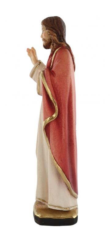 statua di gesù in stile classico, in legno dipinto a mano, linea da 10 cm - demetz deur