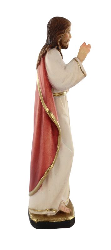 statua di gesù in stile classico, in legno dipinto a mano, linea da 10 cm - demetz deur