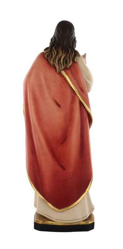 statua di gesù in stile classico, in legno dipinto a mano, linea da 30 cm - demetz deur