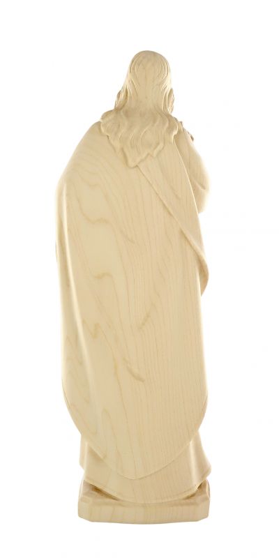 sacro cuore di gesù classic - demetz - deur - statua in legno dipinta a mano. altezza pari a 30 cm.