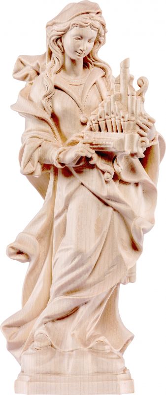 san cecilia - demetz - deur - statua in legno dipinta a mano. altezza pari a 30 cm.