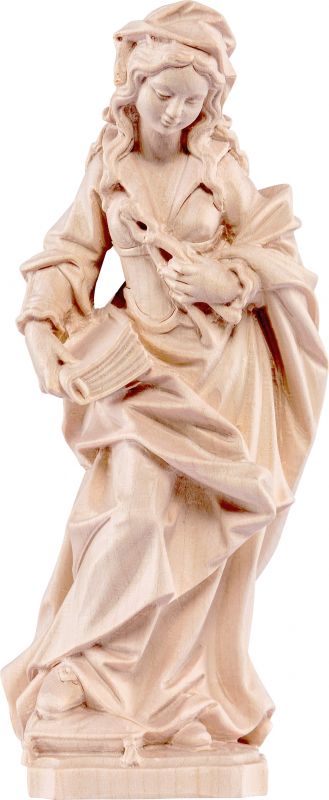 statua san apollonia - demetz - deur - statua in legno dipinta a mano. altezza pari a 20 cm.