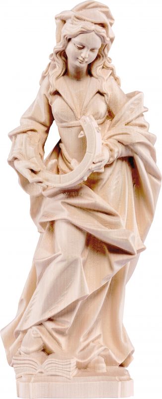 statua santa caterina - demetz - deur - statua in legno dipinta a mano. altezza pari a 15 cm.