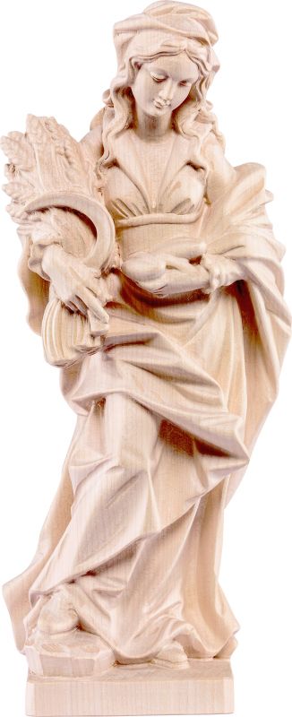 statua santa notburga - demetz - deur - statua in legno dipinta a mano. altezza pari a 40 cm.