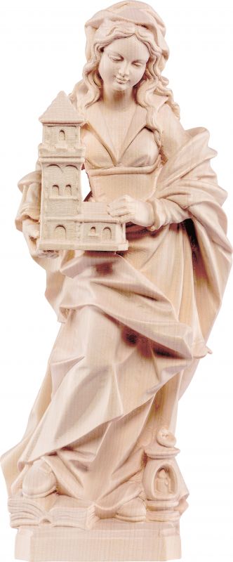 statua santa barbara - demetz - deur - statua in legno dipinta a mano. altezza pari a 40 cm.